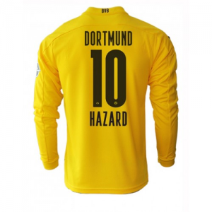Jalkapallo pelipaidat BVB Borussia Dortmund Thorgan Hazard 10 Koti 2020 21 – Pitkähihainen