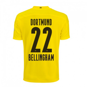 Jalkapallo pelipaidat Borussia Dortmund Jude Bellingham 22 Koti 2020 21 – Lyhythihainen