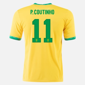 Jalkapallo pelipaidat Brasilia Philippe Coutinho 11 Koti 20-21 – Lyhythihainen