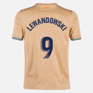 Jalkapallo Pelipaidat FC Barcelona Lewandowski 9 Vieras 2022/23 – Lyhythihainen